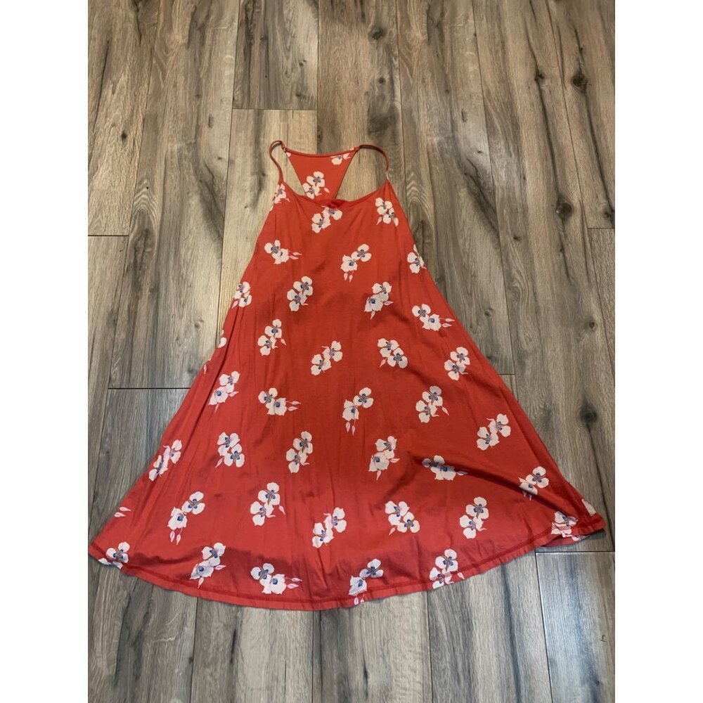 Patagonia Edisto Dress Womans L Mariposa Lily Static Red